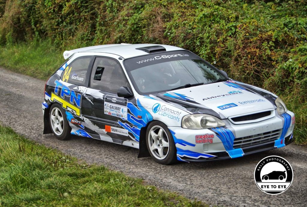 Jason Gorham & John Kilmartin in their Honda Civic, taken by Eye to Eye Rally Photos
https://www.facebook.com/eyetoeyerallyphotos/